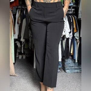 Rachel Zoe Black Straight-Leg Tailored Trousers